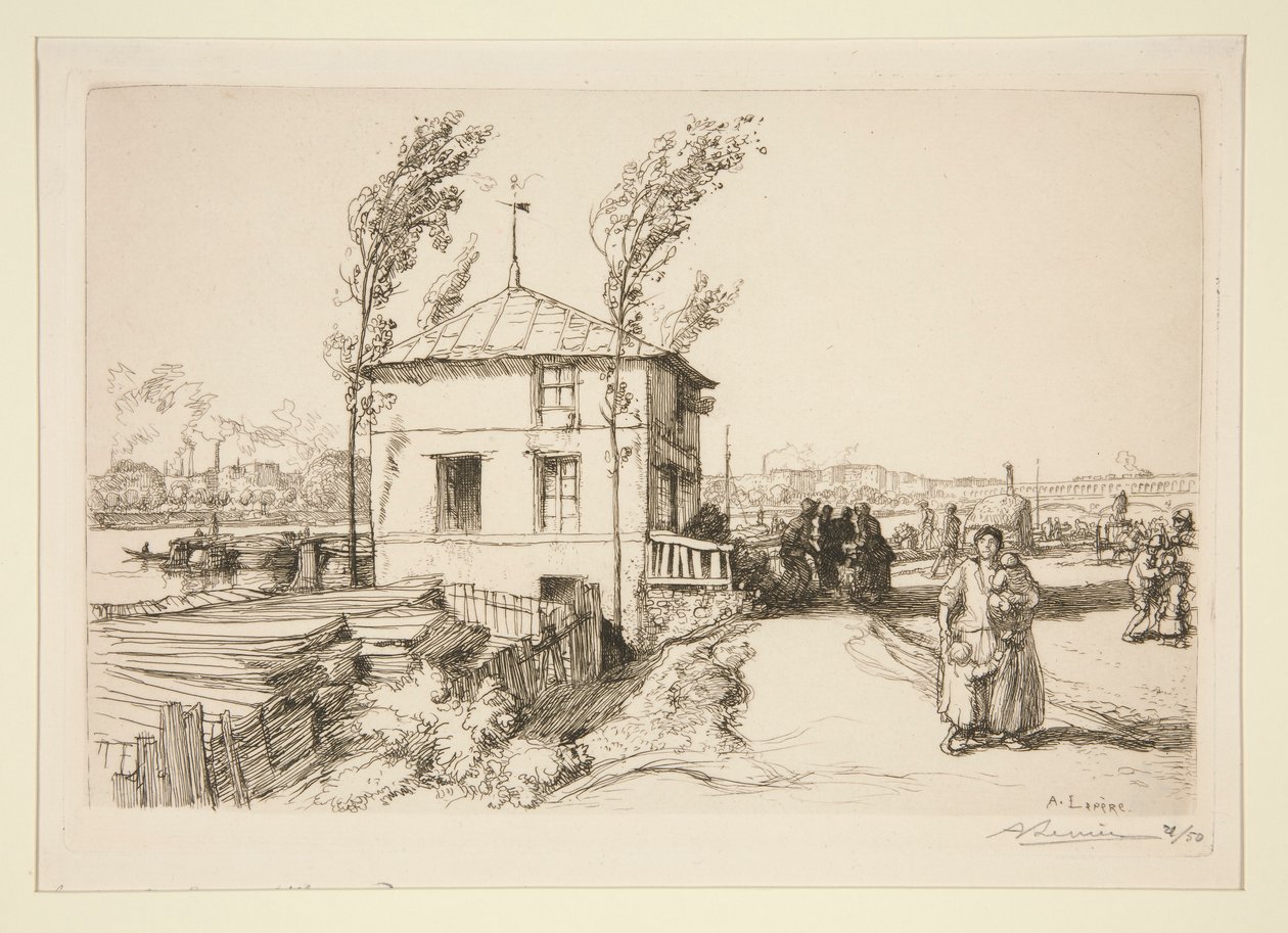 Guinguette, cesta do Billancourtu od Auguste Lepere