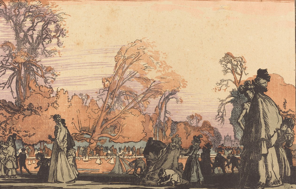 Rybník v Tuileries, 1898. od Auguste Lepere