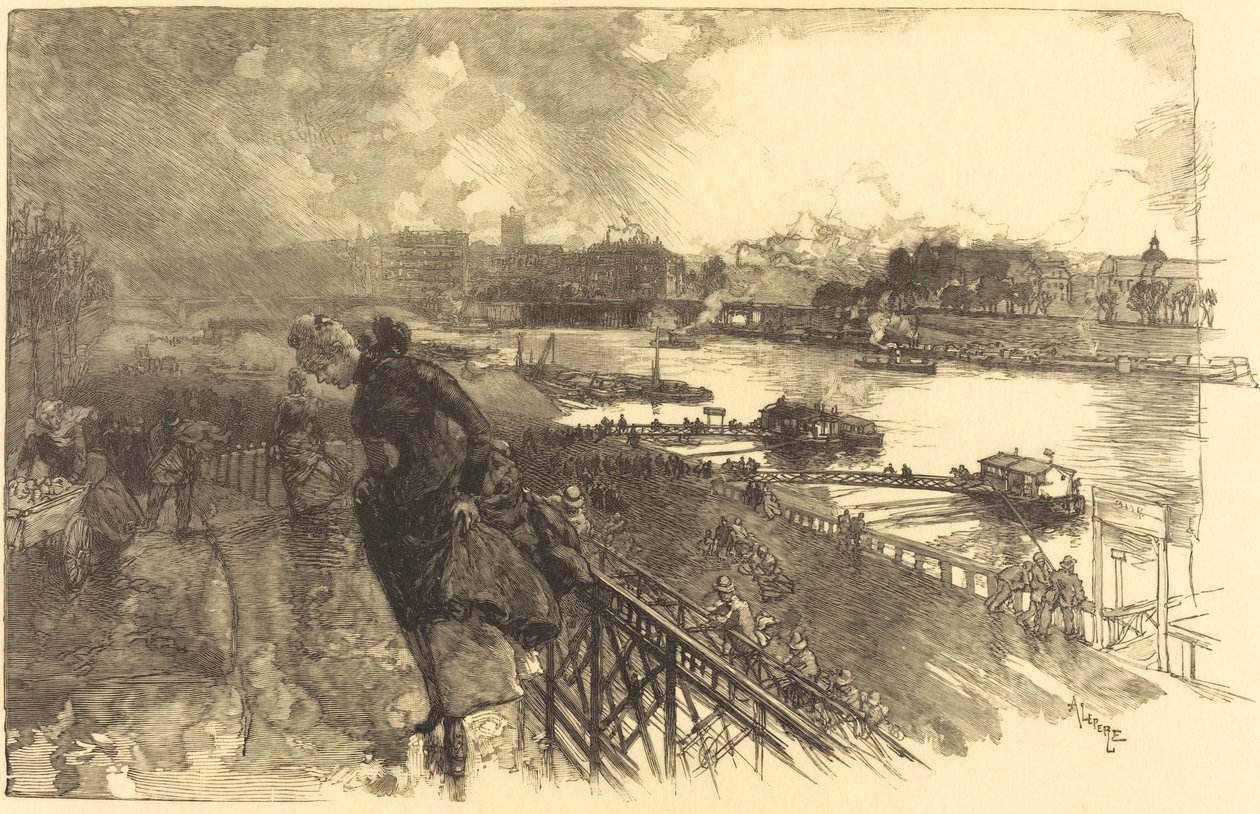 Seina u Slavkovského mostu, 1888. od Auguste Lepere