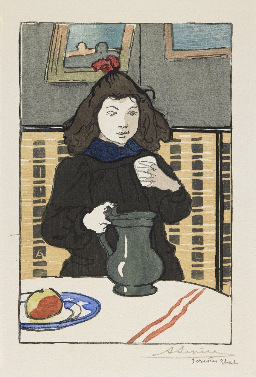 Mladá dívka se džbánem, 1890 od Auguste Louis Lepère