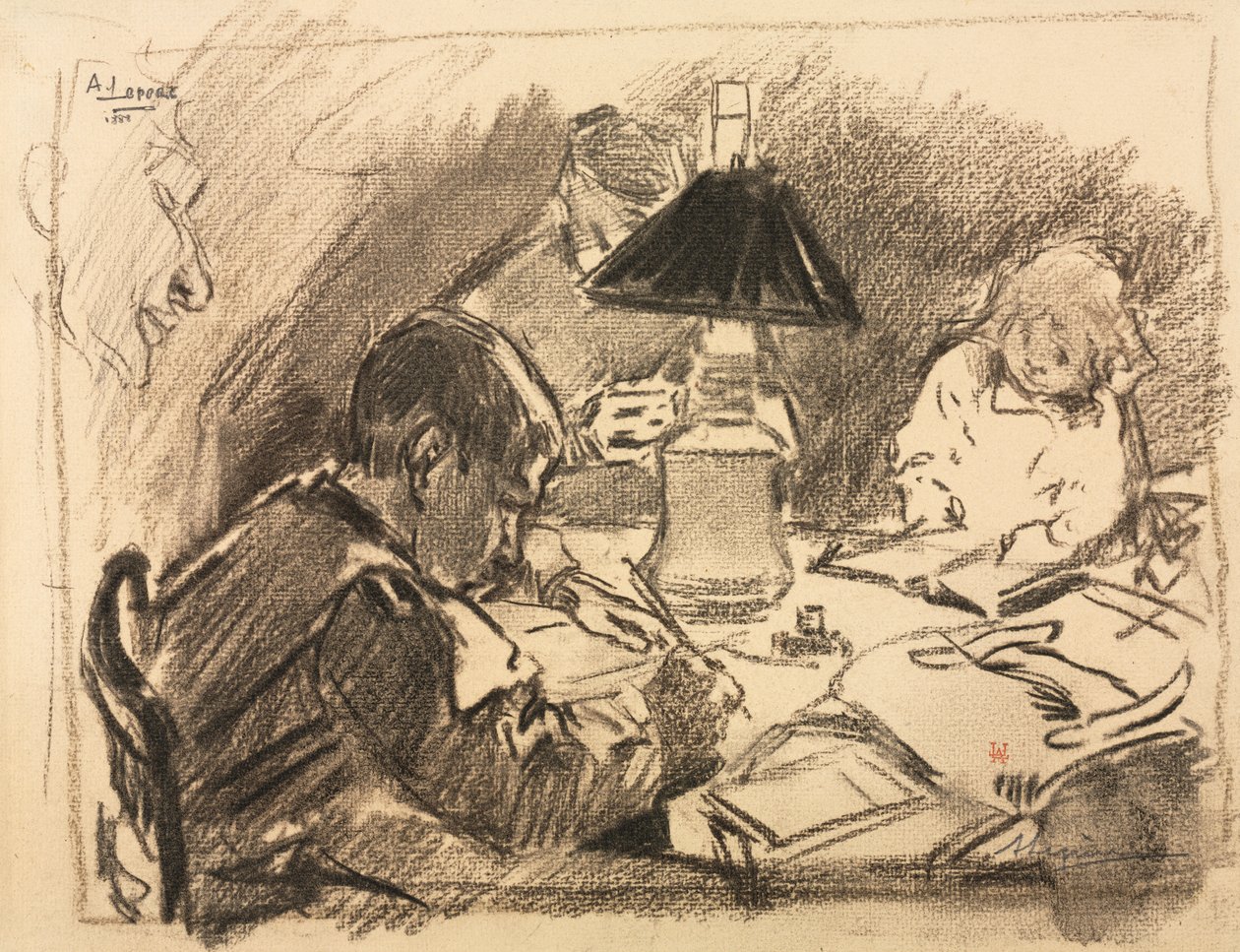 Kolem lampy od Auguste Louis Lepère