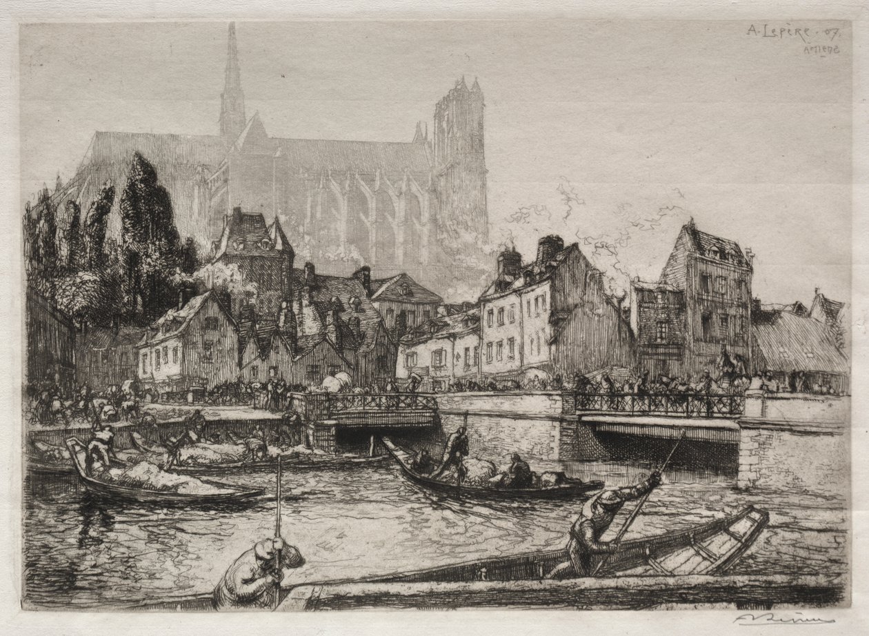 Příjezd Vegetables-Amiens od Auguste Louis Lepère