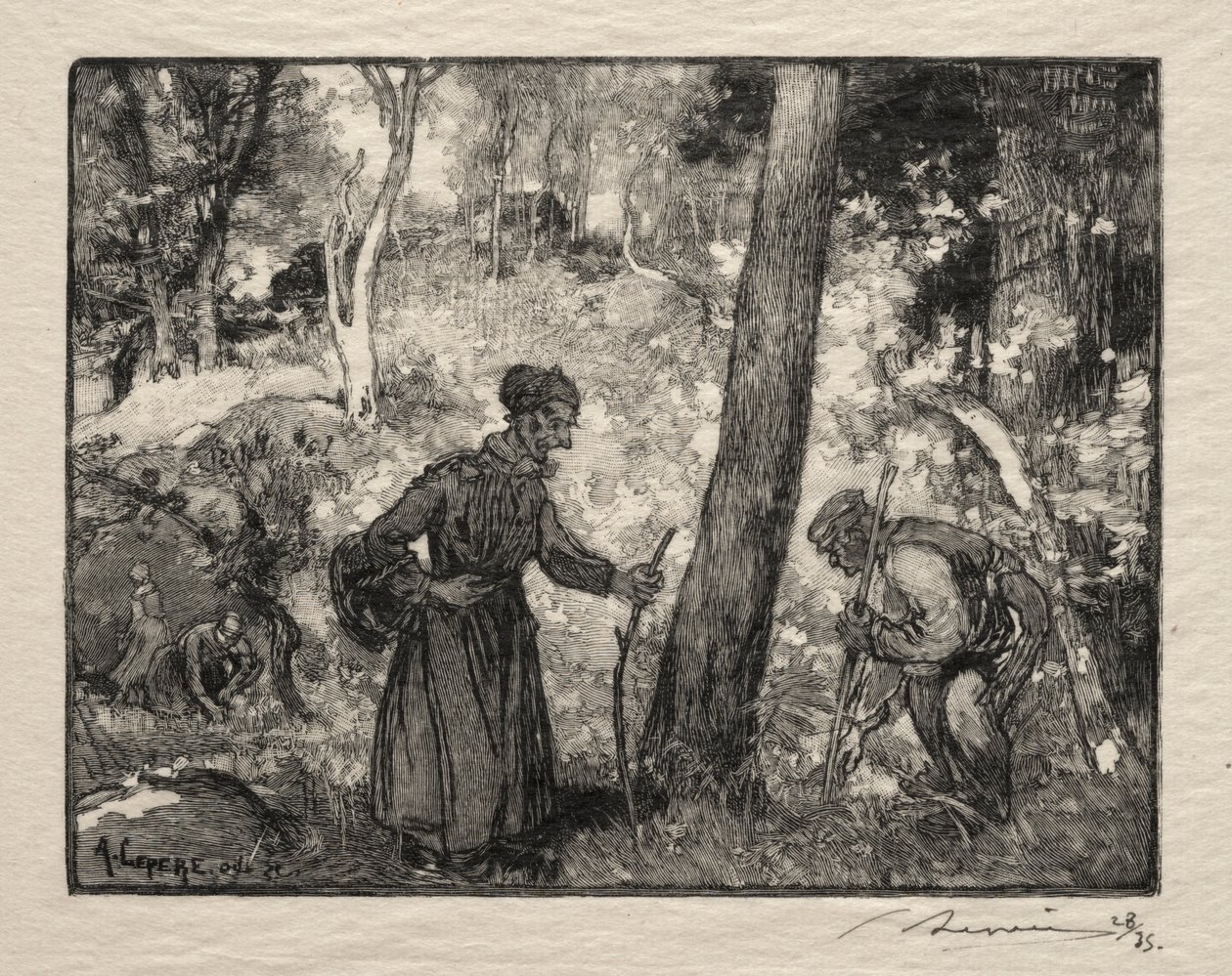 V Rocher Bernard. od Auguste Louis Lepère