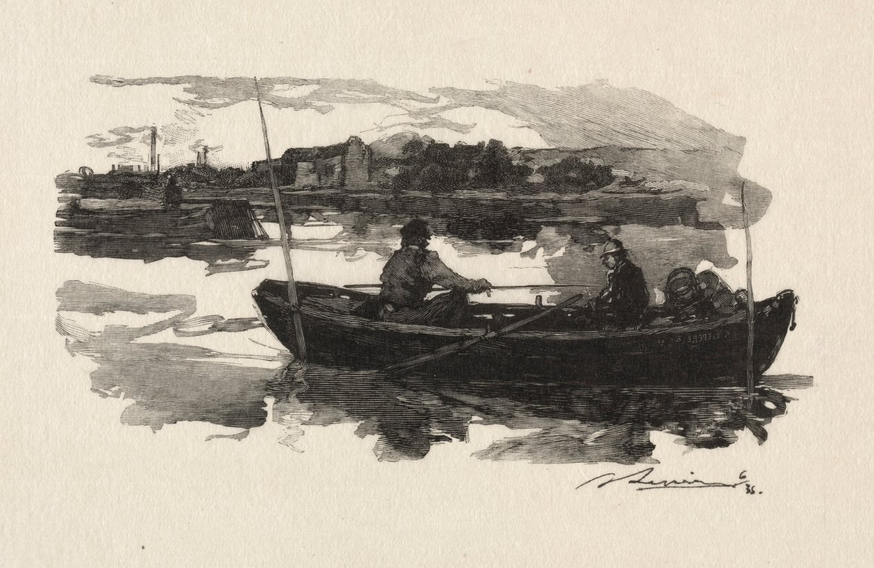 Na okraji Seiny. od Auguste Louis Lepère