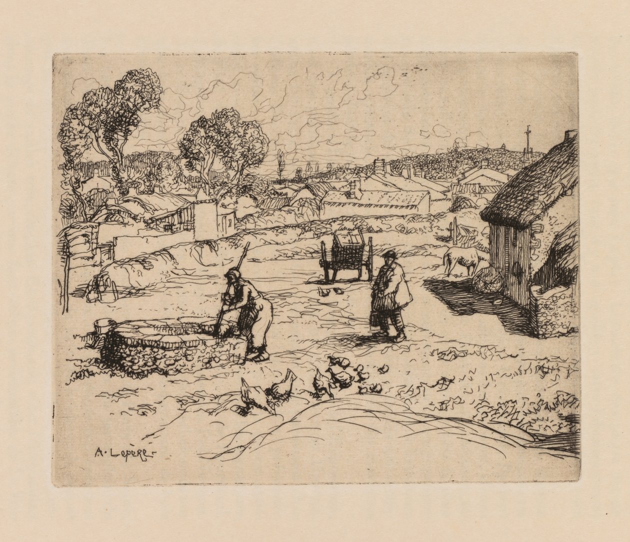 Auguste Lepère: La Masure (Vendèe) od Auguste Louis Lepère