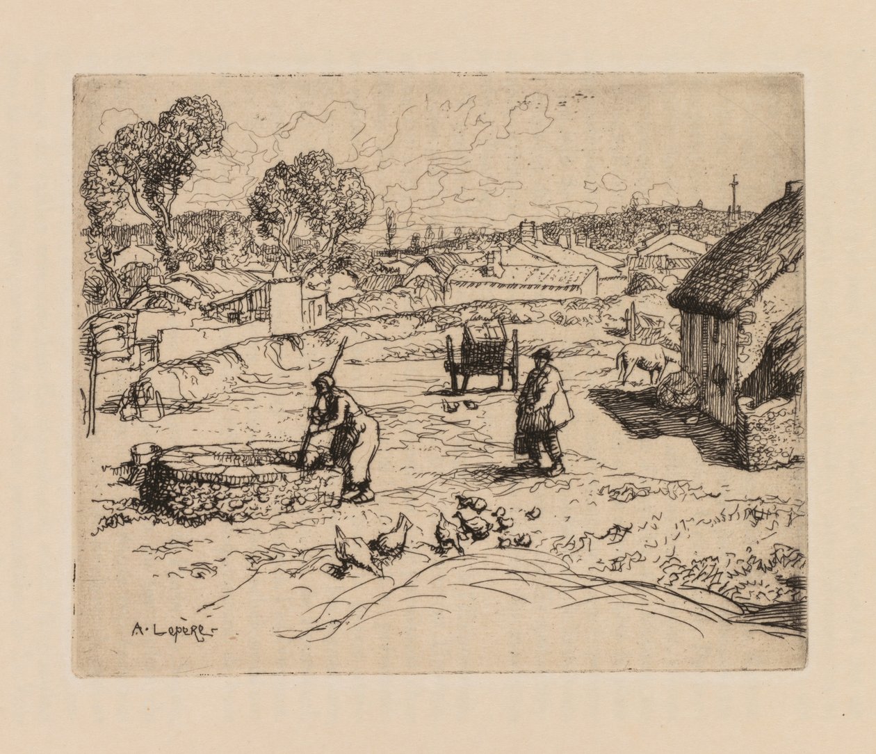 Auguste Lepère: La Masure Vendèe. od Auguste Louis Lepère