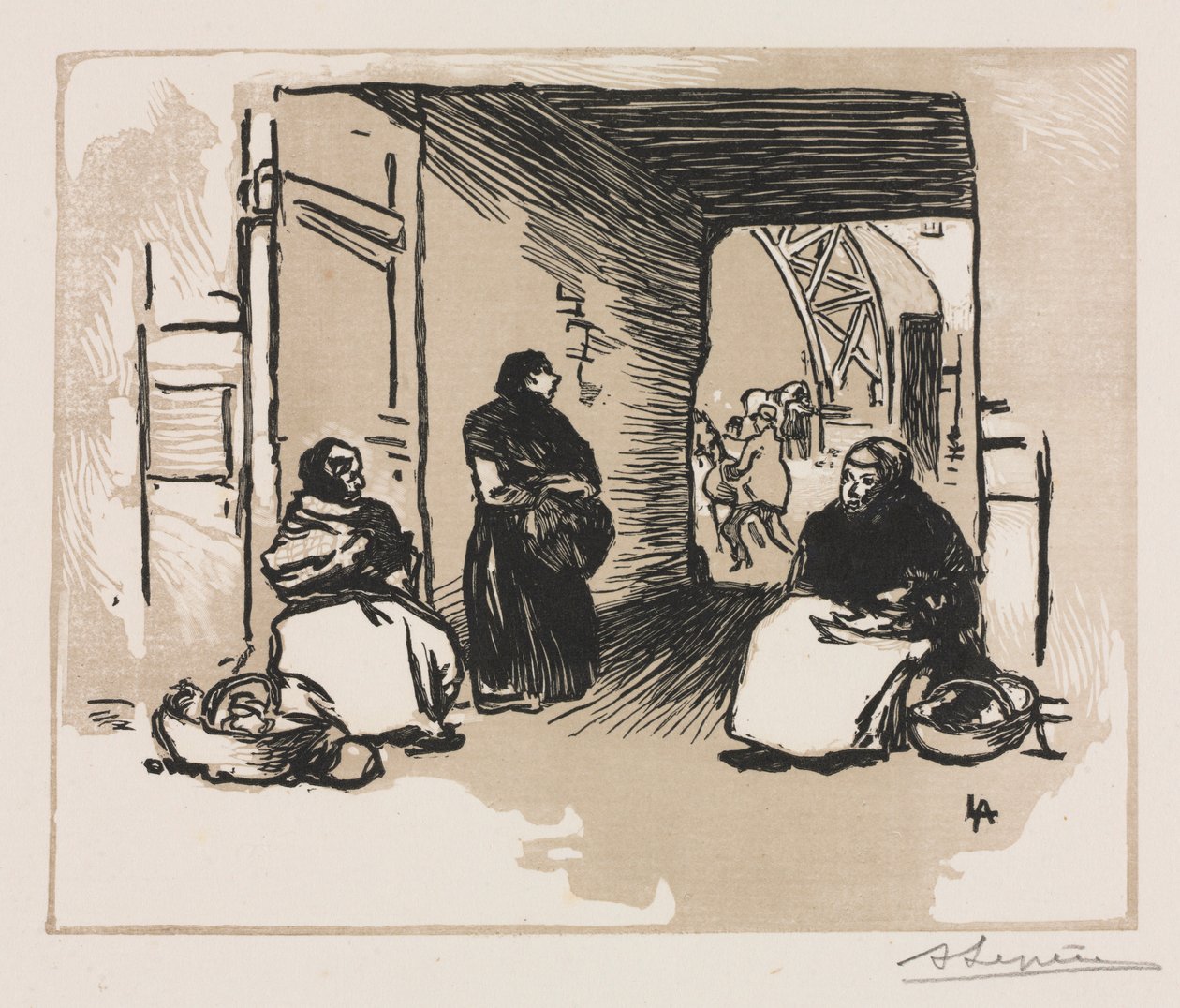Prodavači chleba, 1889. od Auguste Louis Lepère