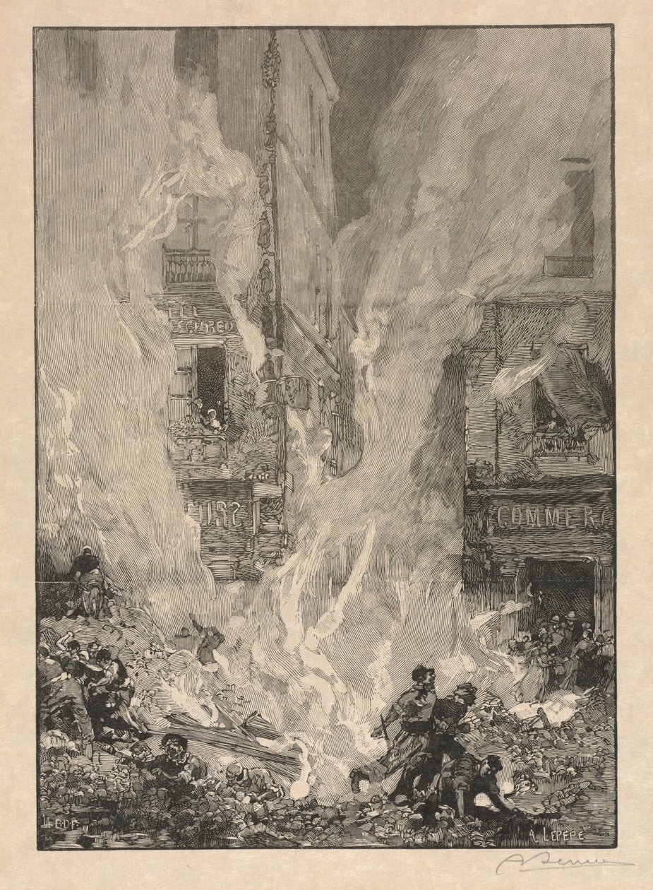 [Požár města]. od Auguste Louis Lepère