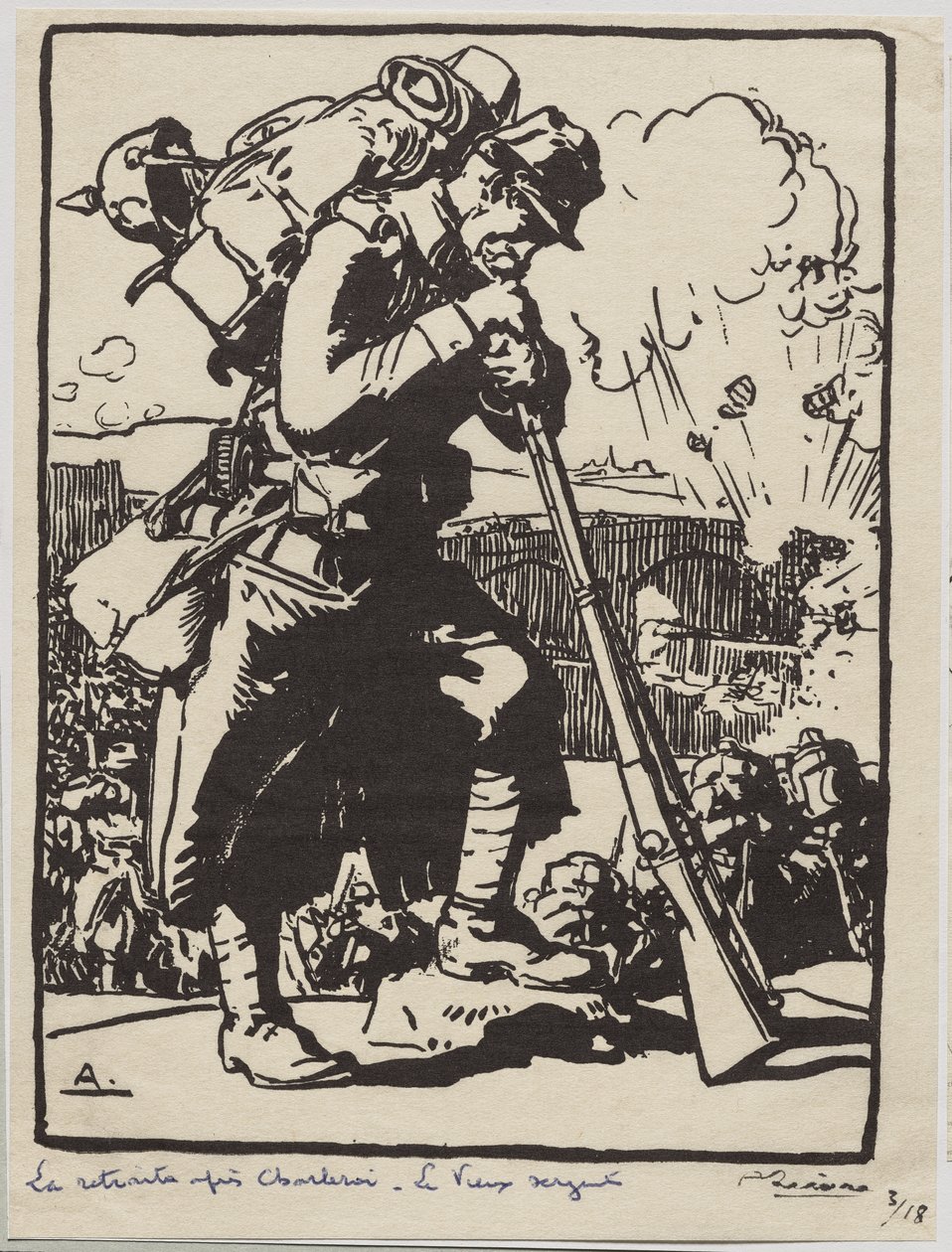Ústup po Charleroi... od Auguste Louis Lepère