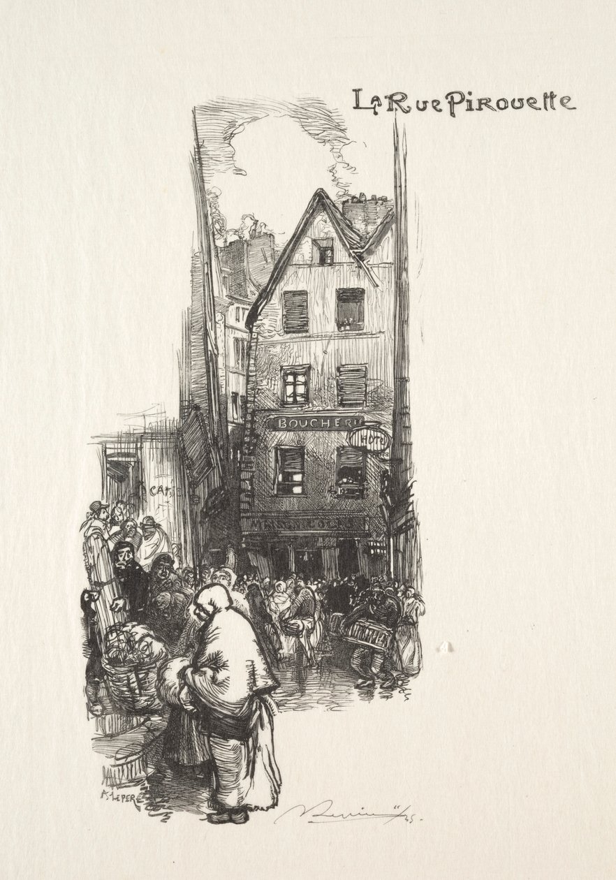Rue Piruette. od Auguste Louis Lepère
