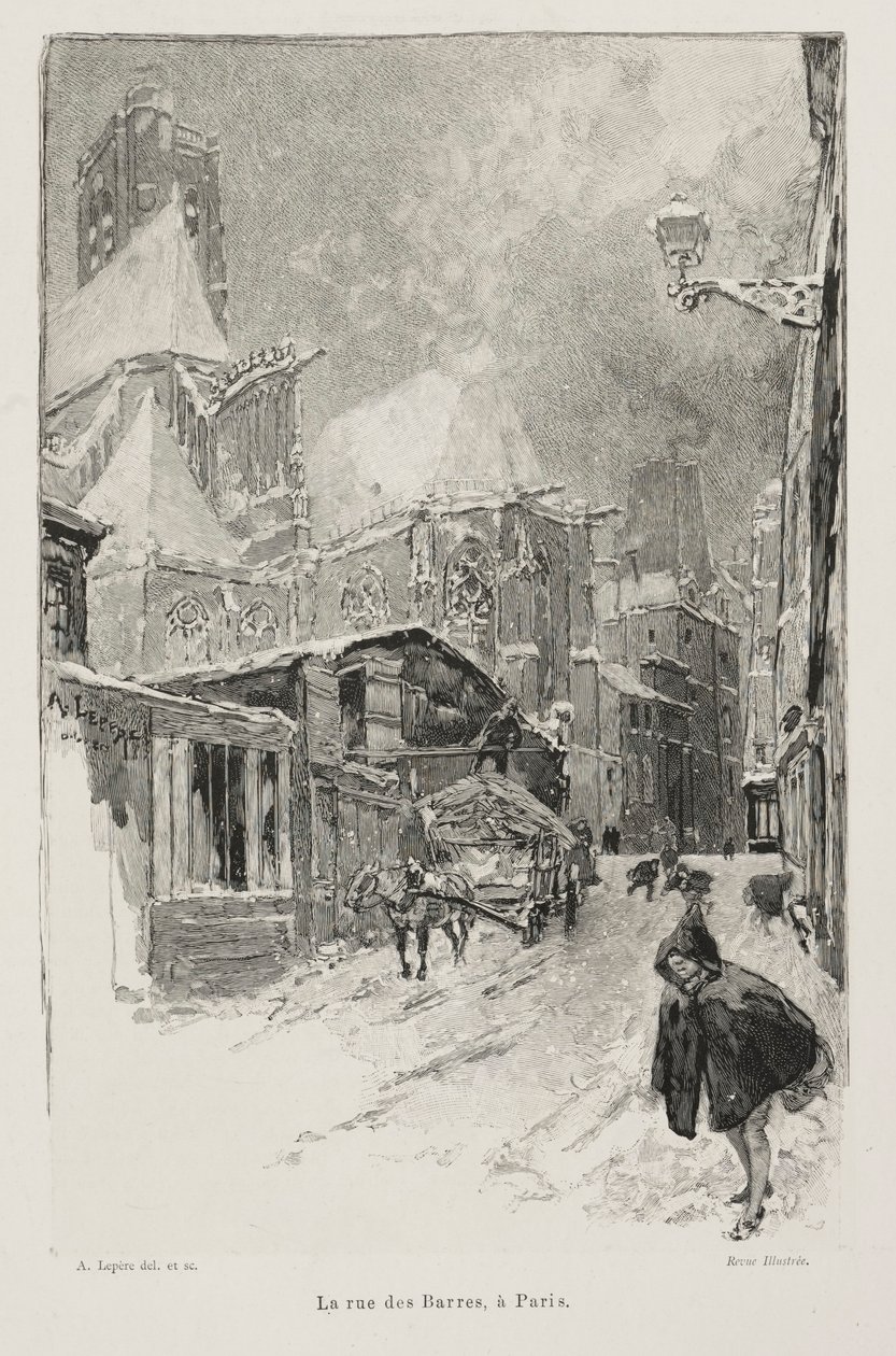 Rue des Barres, Paříž. od Auguste Louis Lepère