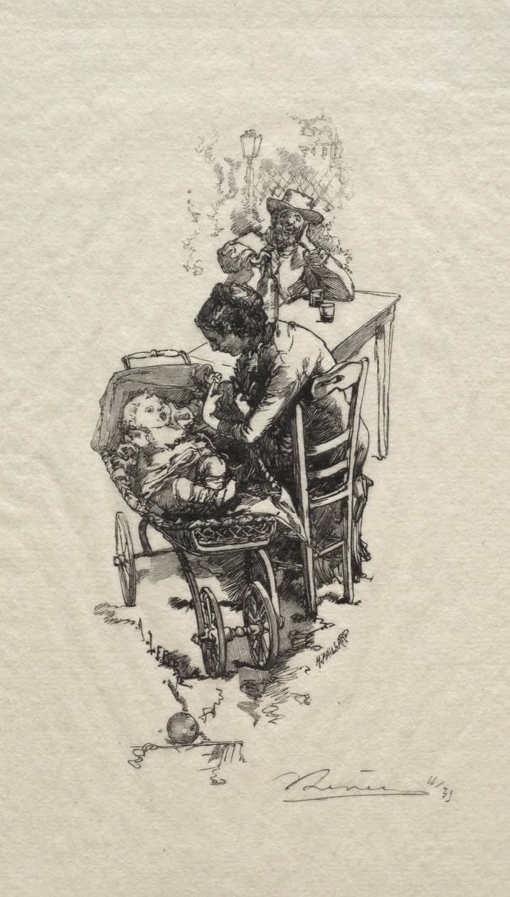 Žena v kolébce. od Auguste Louis Lepère