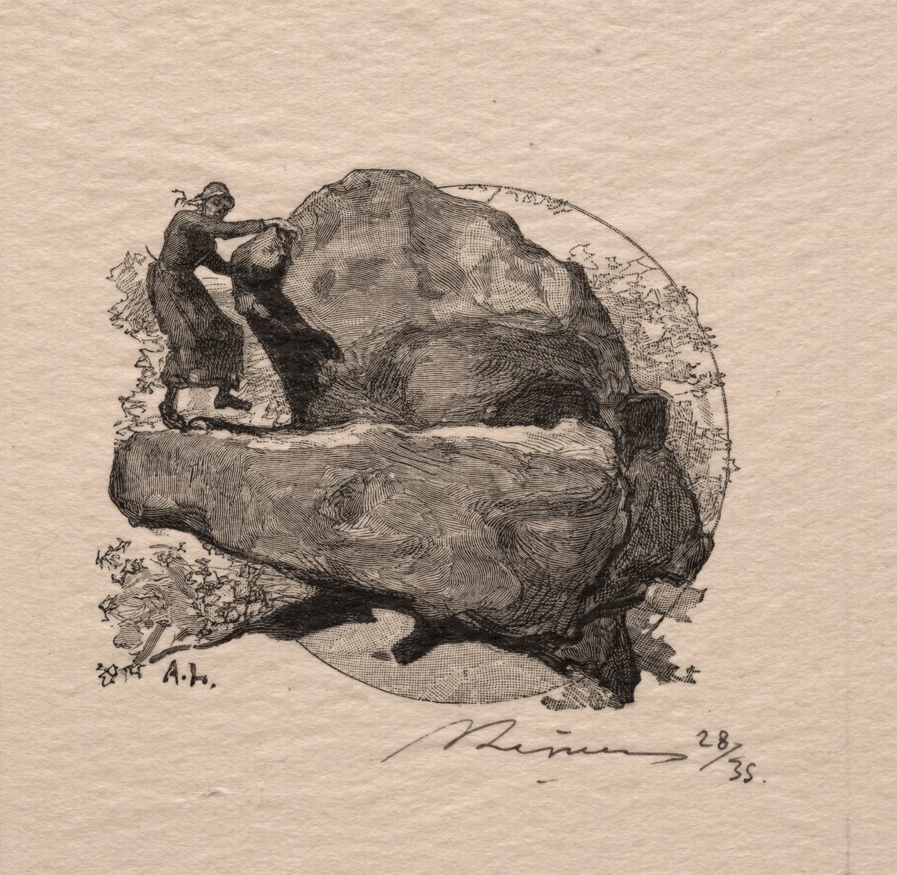 La roche qui se třást. od Auguste Louis Lepère