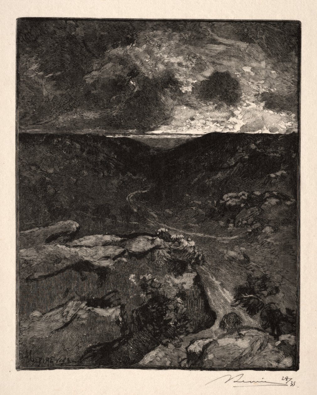 Údolí Francard od Auguste Louis Lepère