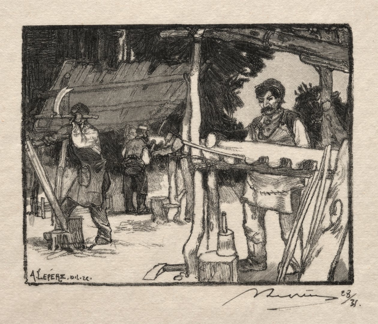 Výrobce lamel od Auguste Louis Lepère