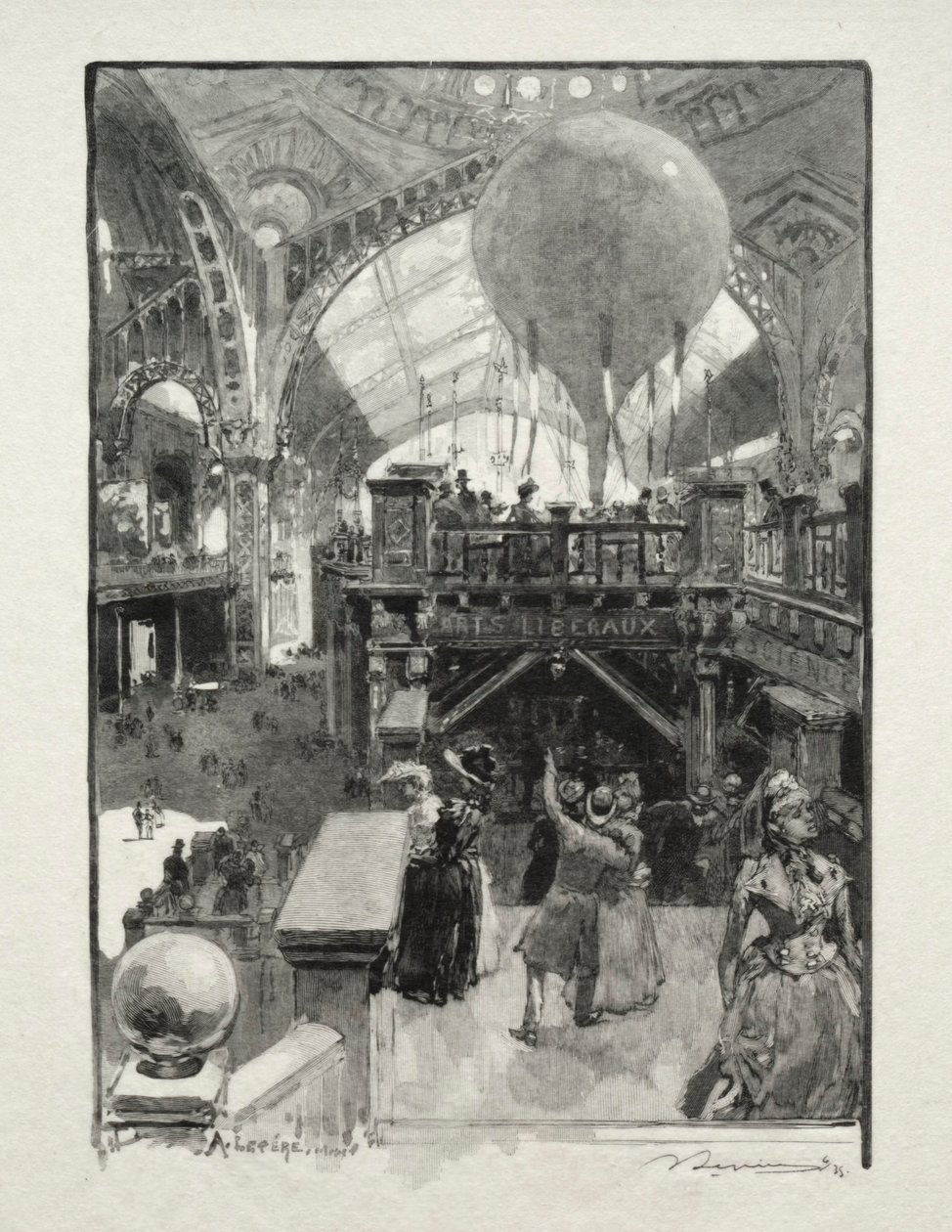 Palác svobodných umění, interiér. od Auguste Louis Lepère