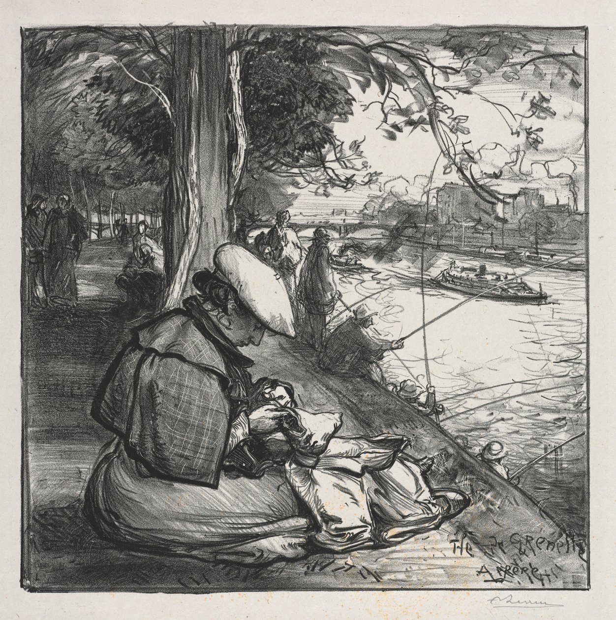 Ostrov Grenelle, 1898. od Auguste Louis Lepère