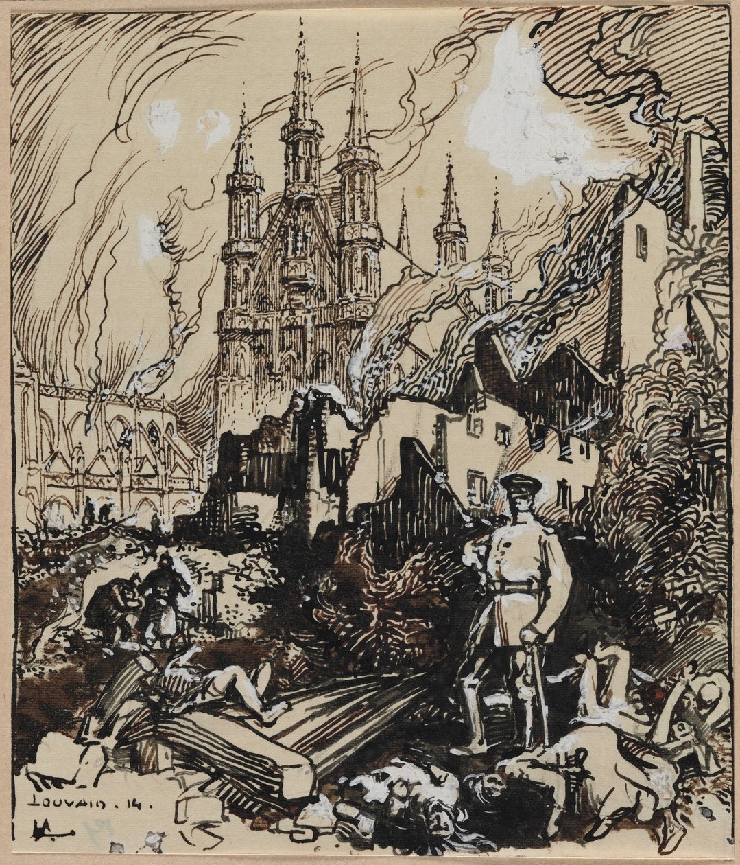 Louvain, 1914. od Auguste Louis Lepère