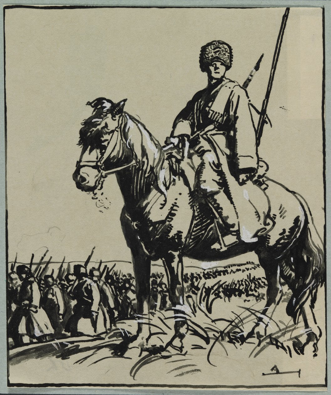 Kozácký důstojník, 1914. od Auguste Louis Lepère