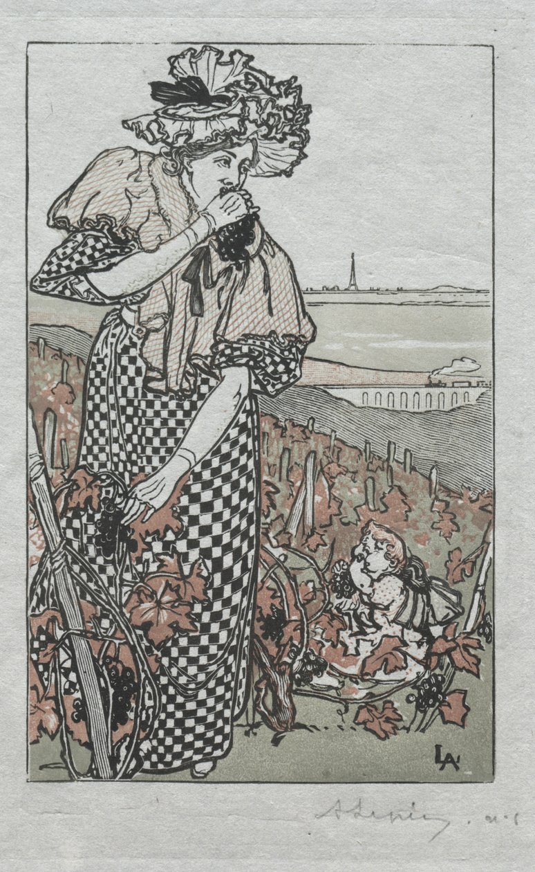 Pařížský almanach, 1897: Podzim, 1897. od Auguste Louis Lepère