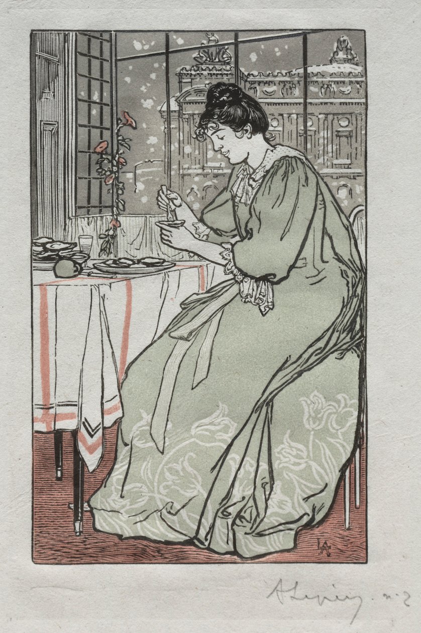 Pařížský almanach, 1897: Zima, 1897. od Auguste Louis Lepère