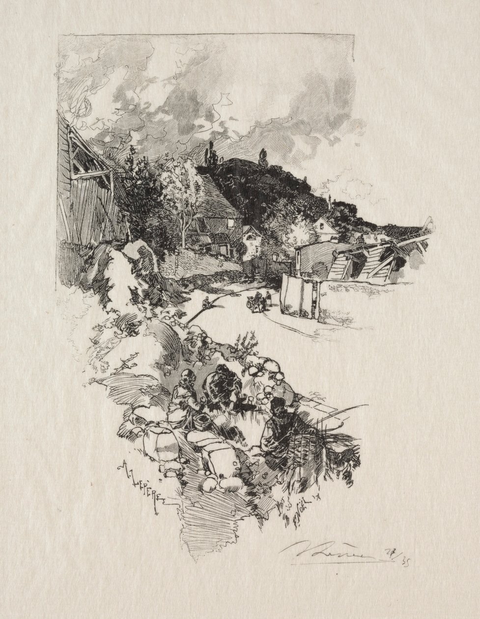 Cesta do Versailles. od Auguste Louis Lepère