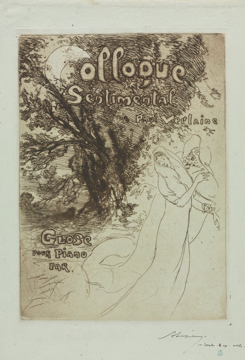 Sentimentální kolokvium Paula Verlaina, 1897. od Auguste Louis Lepère