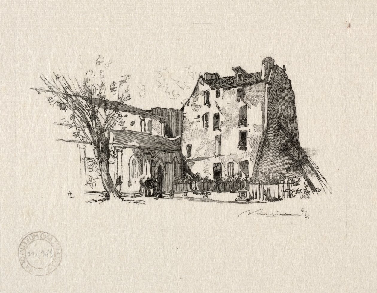 St. Julien le Pauvre: Le Presbytère. od Auguste Louis Lepère