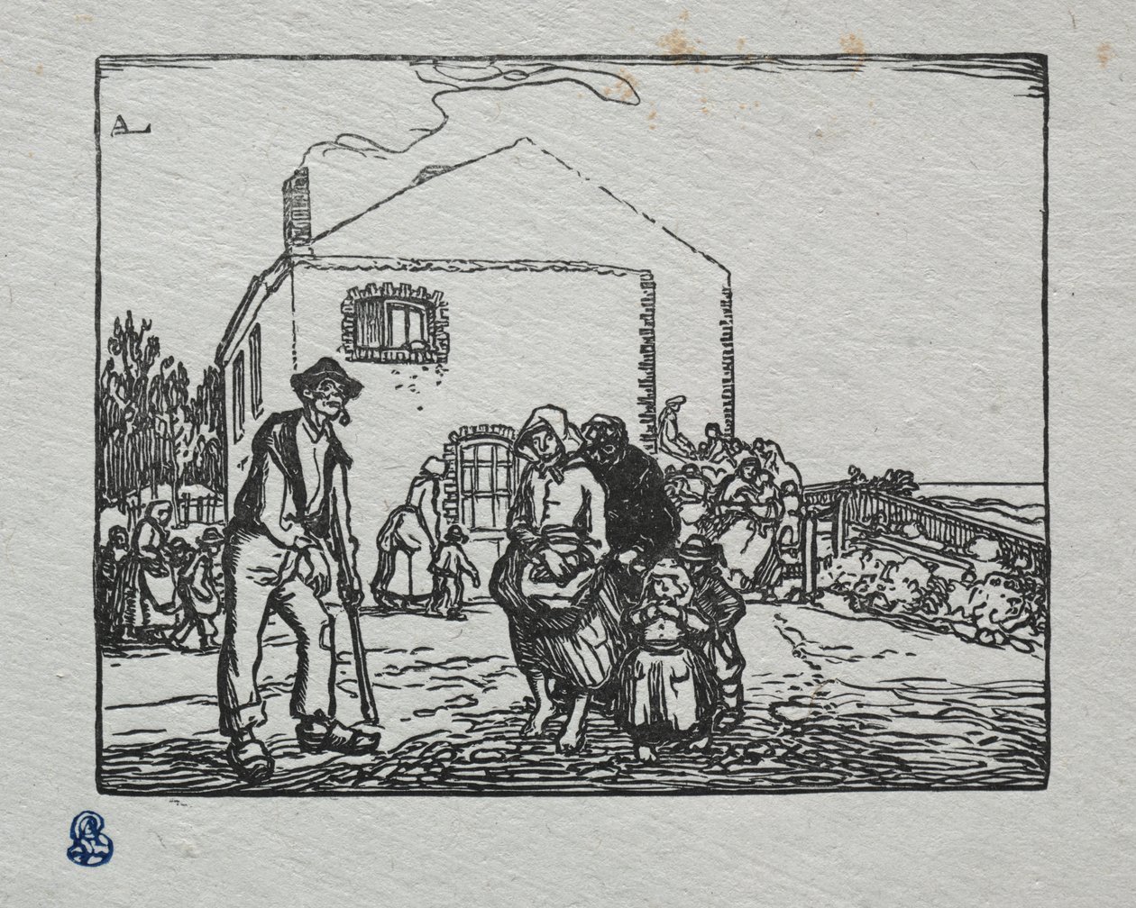 Žebráci v posledním domě od Auguste Louis Lepère