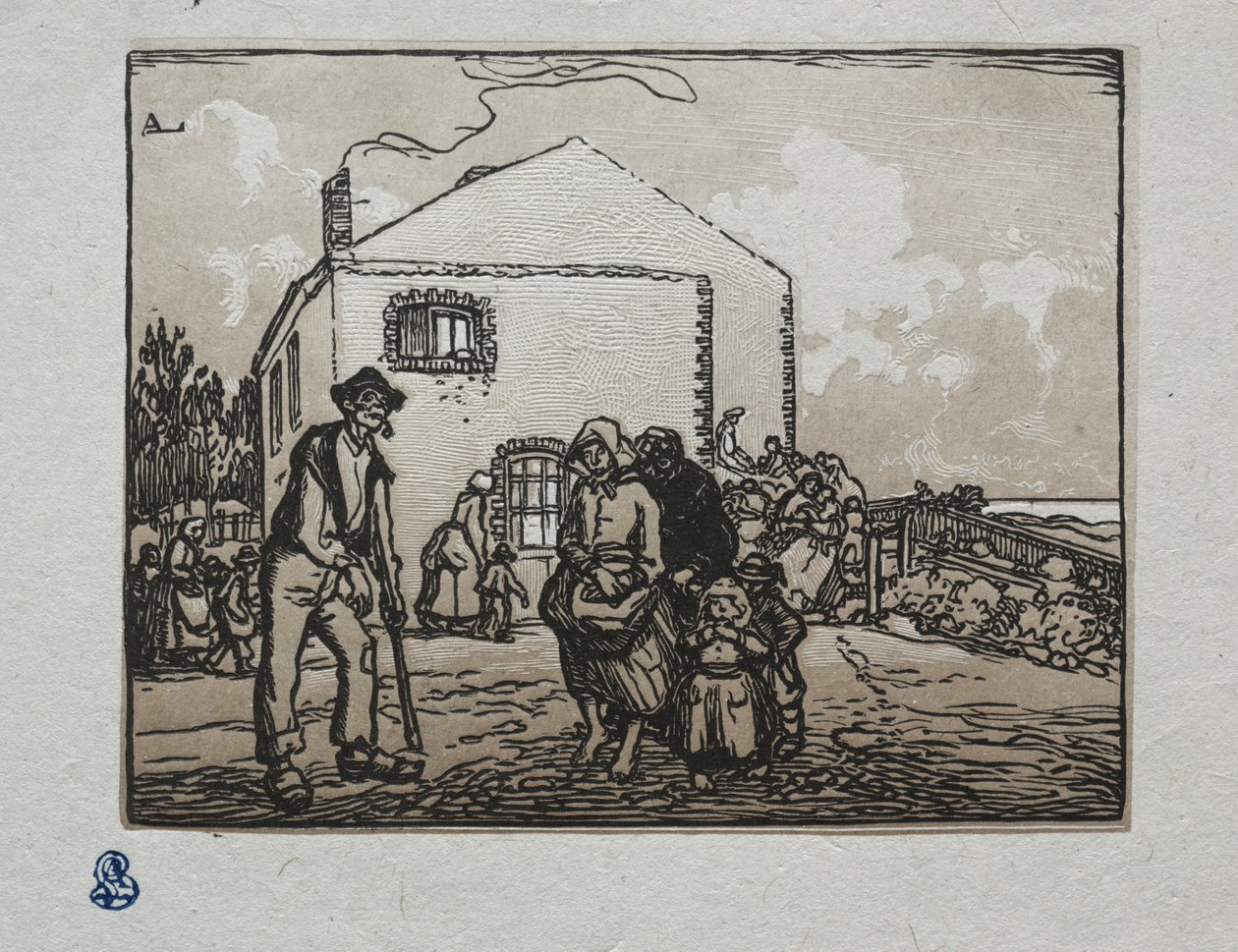 Žebráci v posledním domě od Auguste Louis Lepère