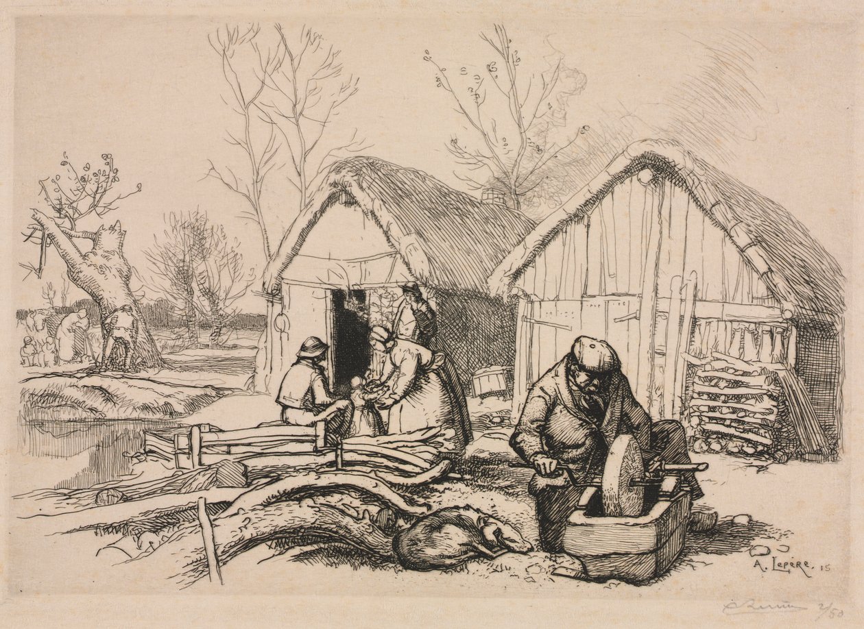 Dřevařský dům (Vendée) od Auguste Louis Lepère