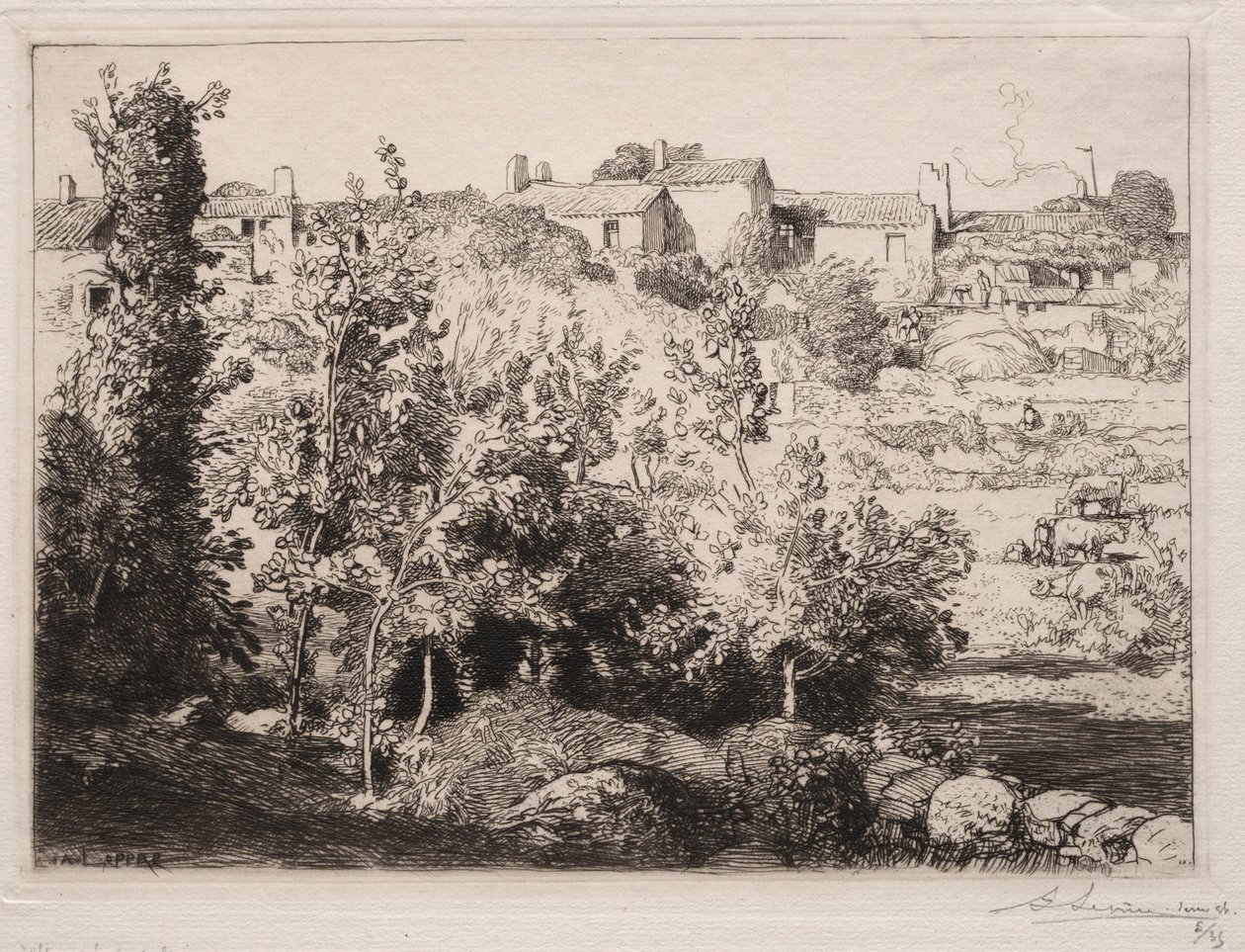 Village of Millstone, 1907. od Auguste Louis Lepère