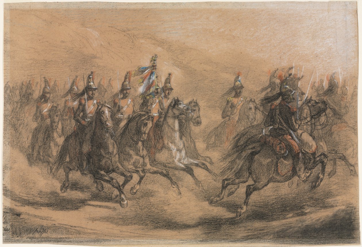 Kavalérie Charge, c. 1840. od Auguste Raffet