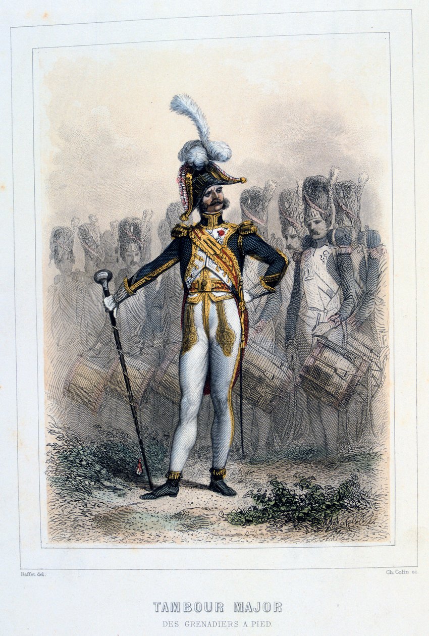 Drum Major z Grenadiers-à-Pied, 1859. od Auguste Raffet