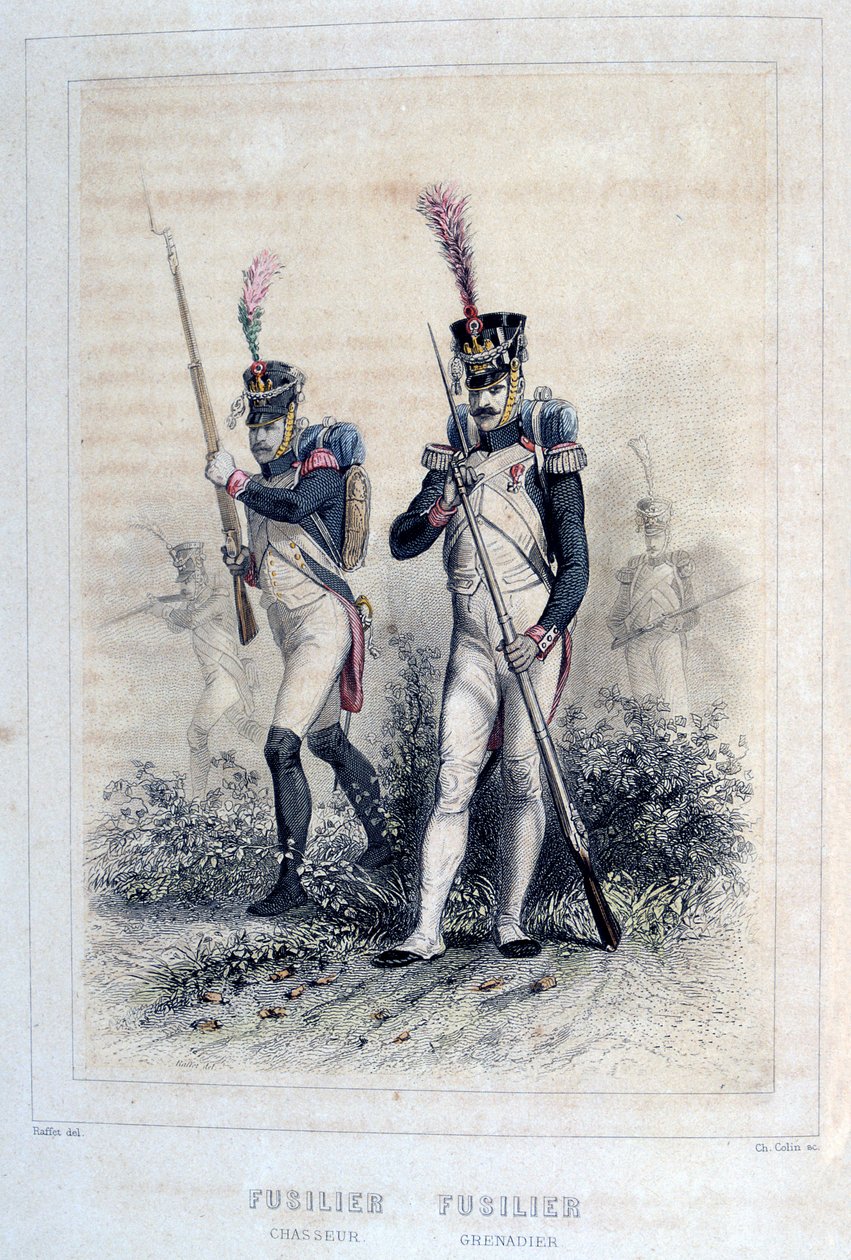 Granátník a střelci střelci, 1859. od Auguste Raffet