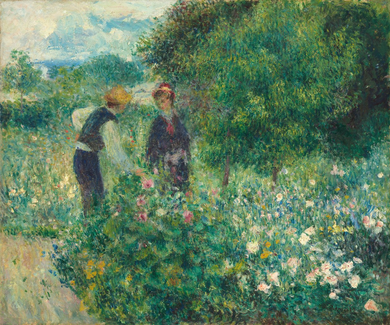 Sbírání květin od Auguste Renoir