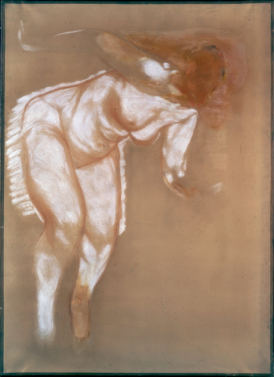 Studie sedícího aktu od Auguste Renoir