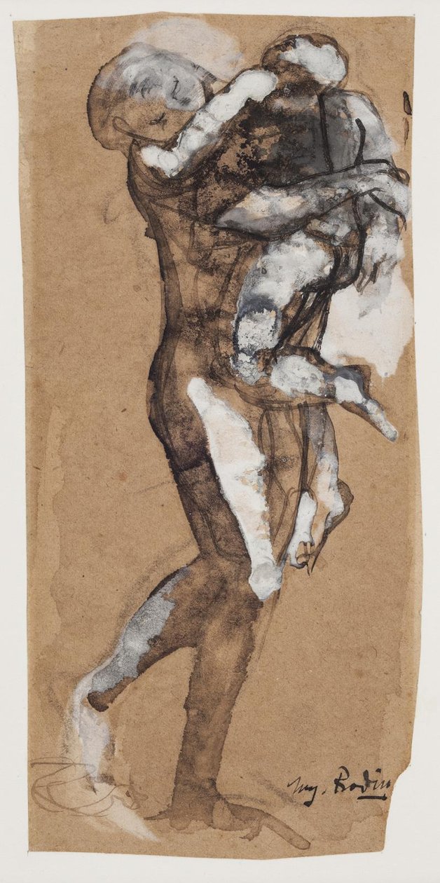 Žena nesoucí chlapce od Auguste Rodin