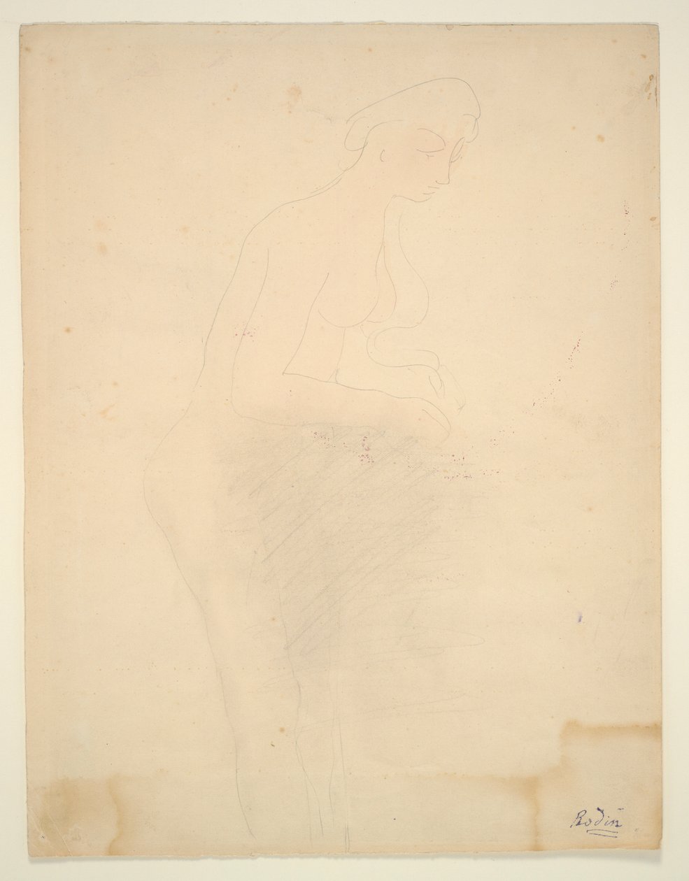 Nahý stojící, pravý profil od Auguste Rodin