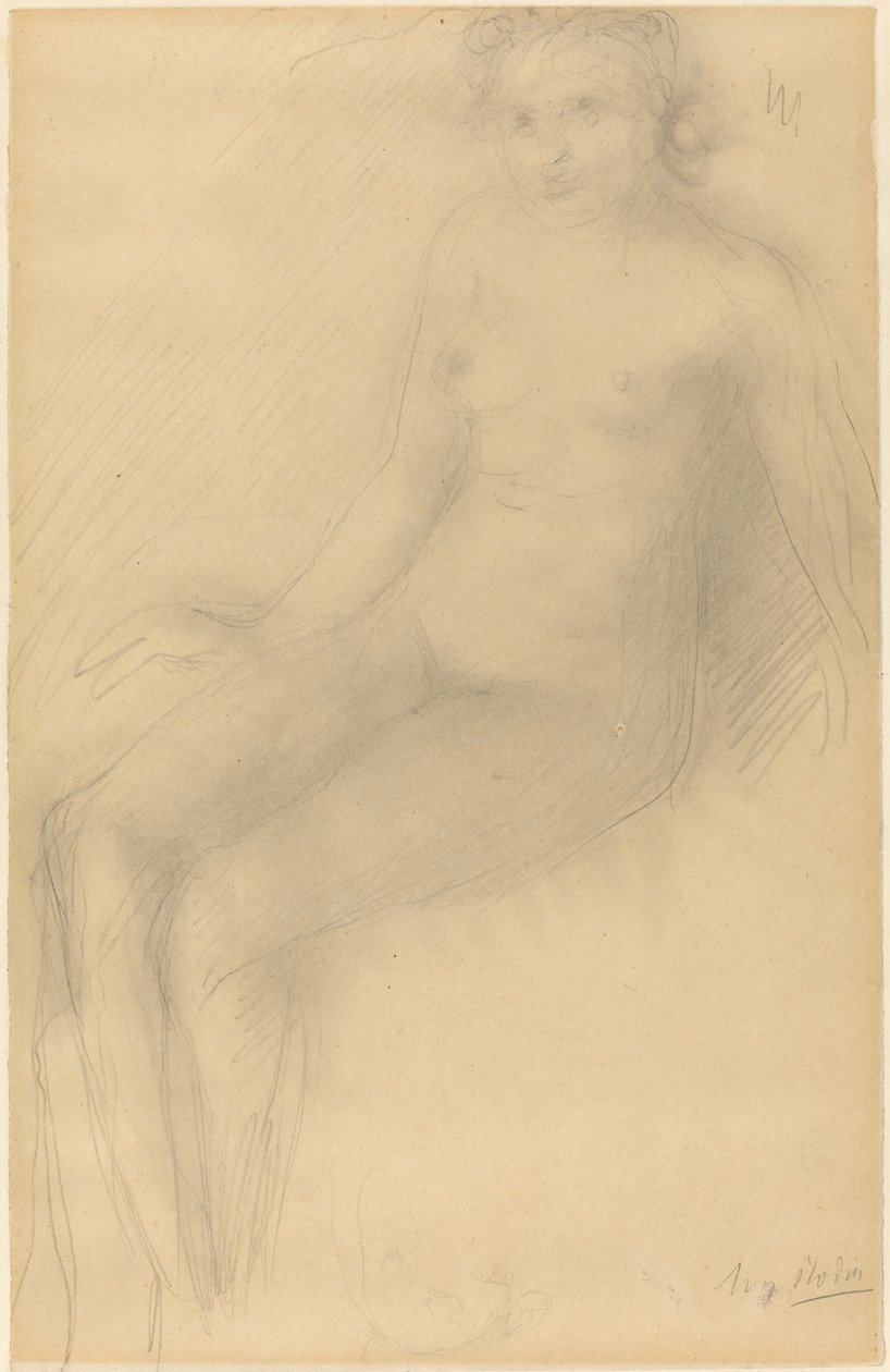 Sedící ženský akt od Auguste Rodin