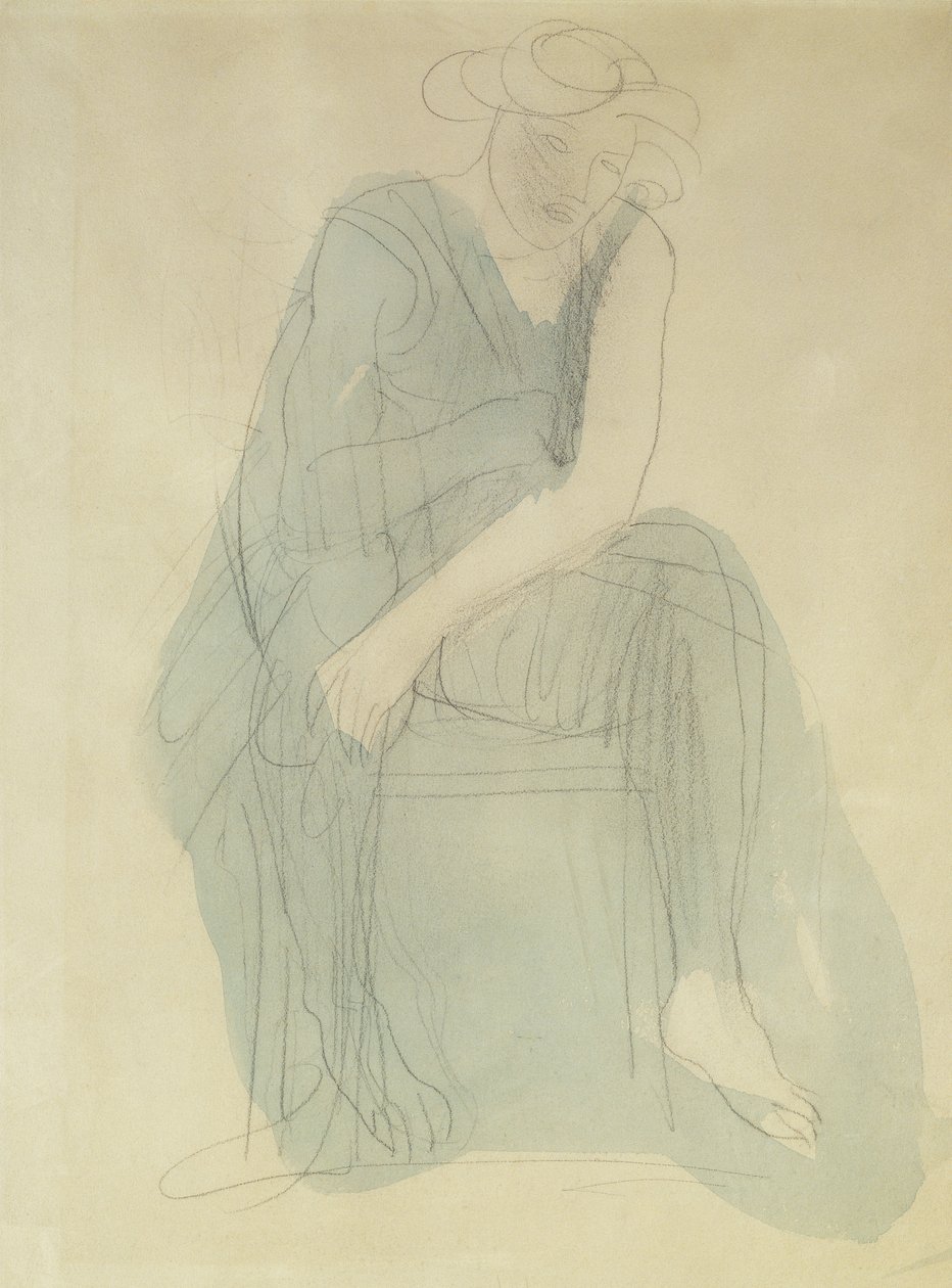 Sedící žena; Femme Assise, od Auguste Rodin