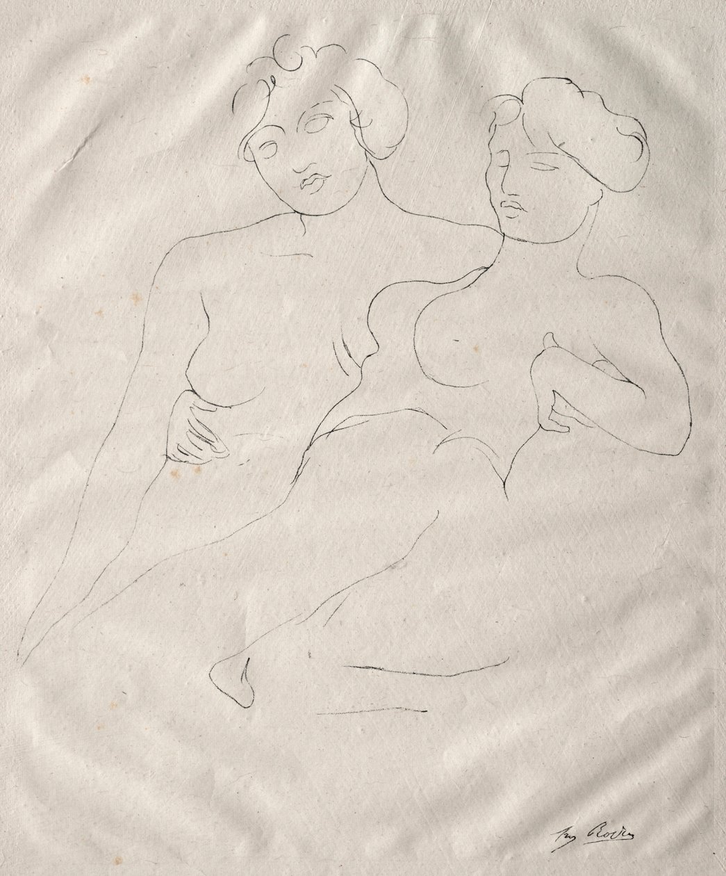 Dvě postavy. od Auguste Rodin