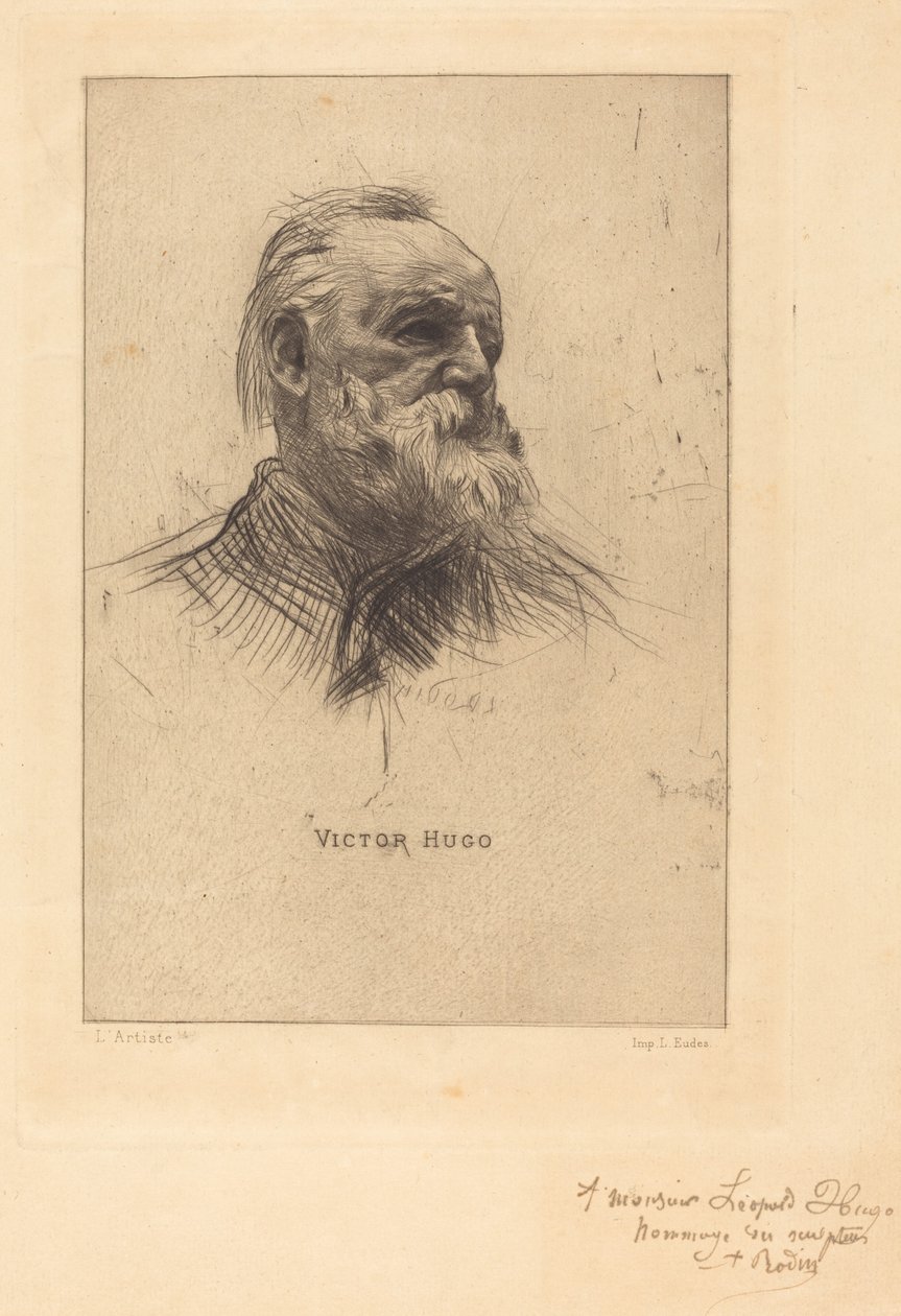 Victor Hugo, tři čtvrtiny od Auguste Rodin