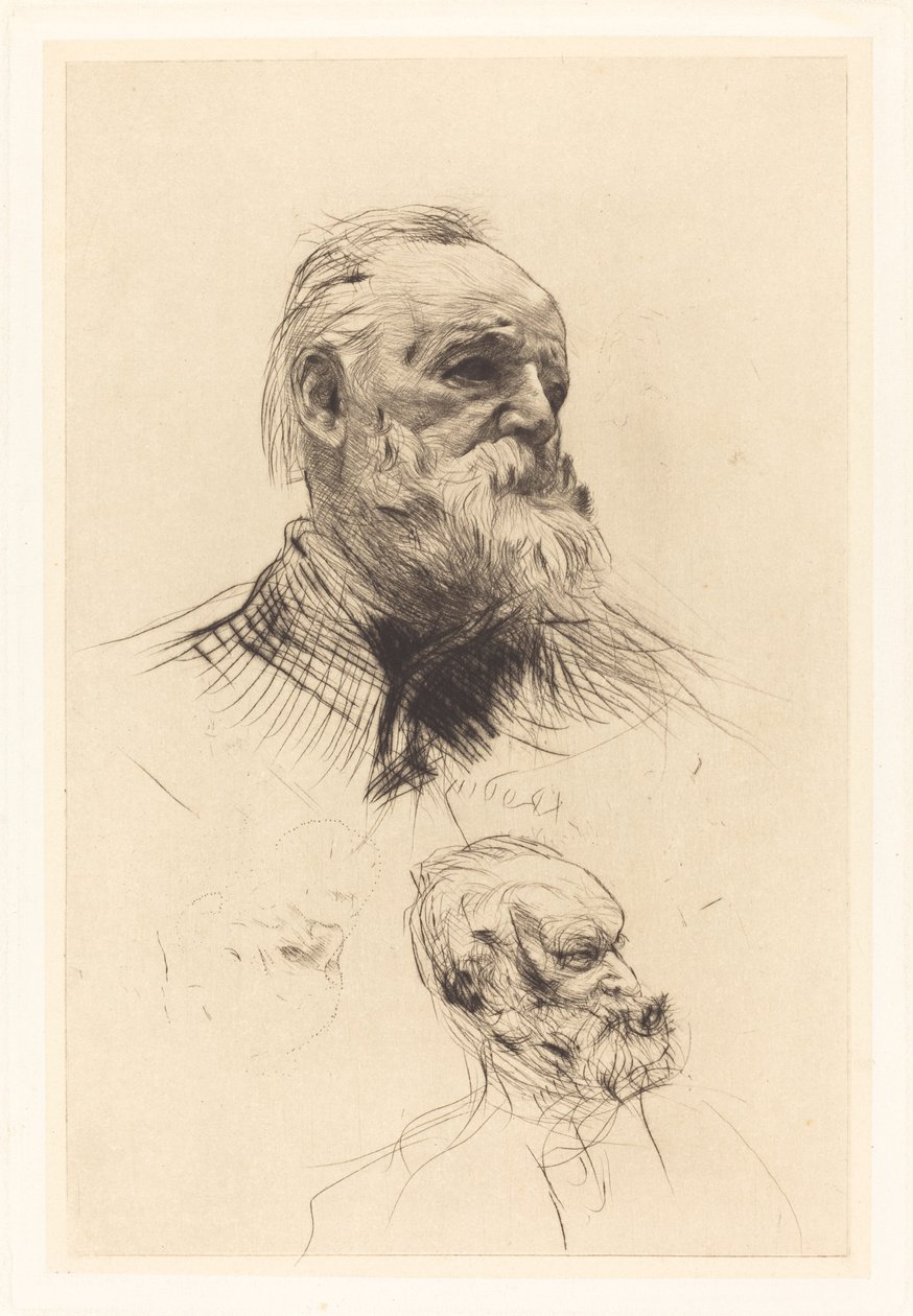 Victor Hugo, De Trois Quarts, 1884. od Auguste Rodin