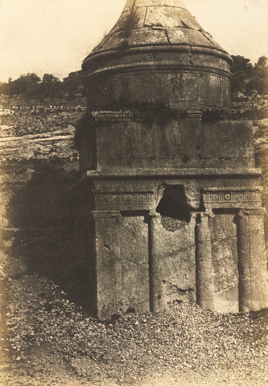 Absalomova hrobka, údolí Kidron, Jeruzalém od Auguste Salzmann