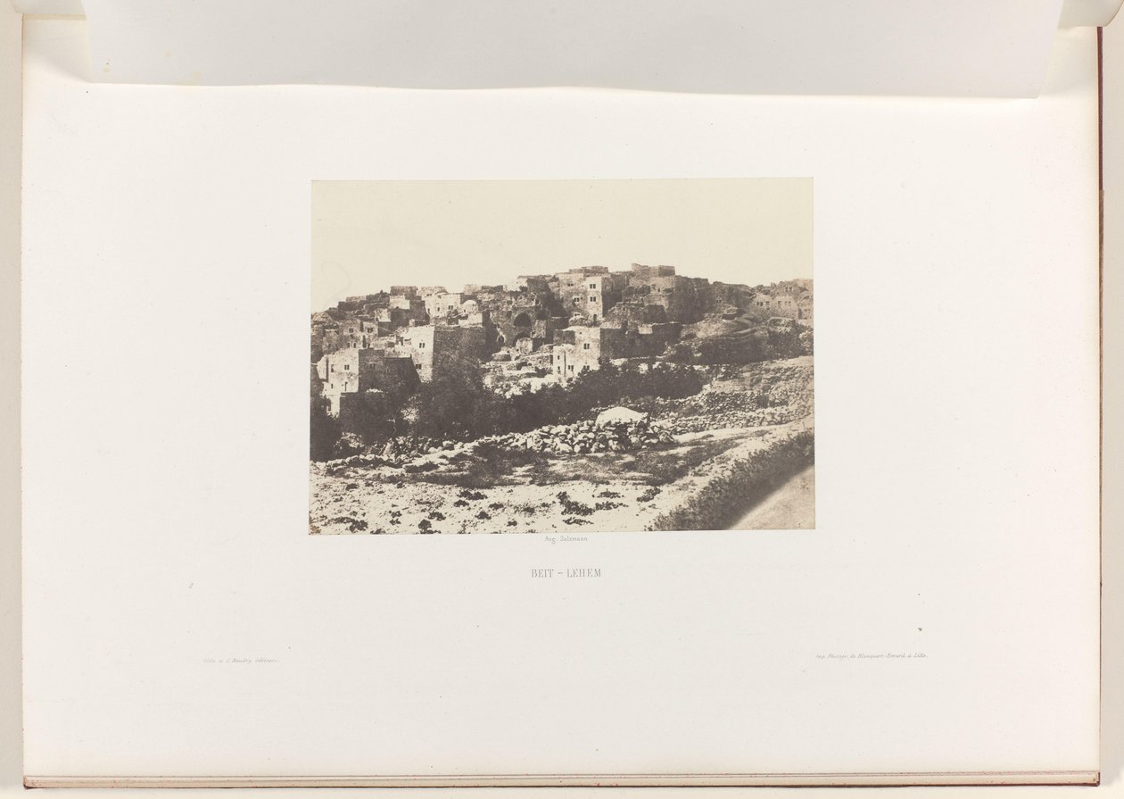 Pohled na Betlém Beit Lehem (název na objektu) od Auguste Salzmann