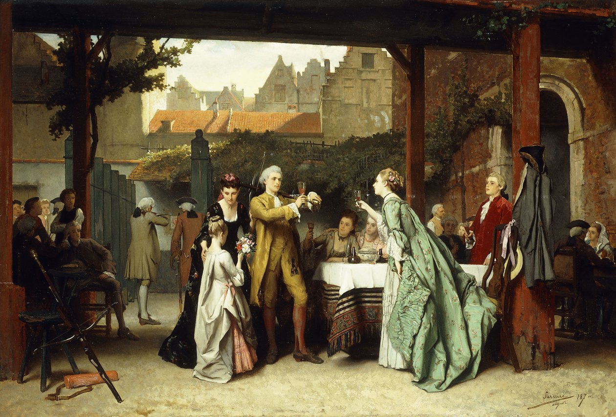 Opékání vítěze, 1870 od Auguste Serrure