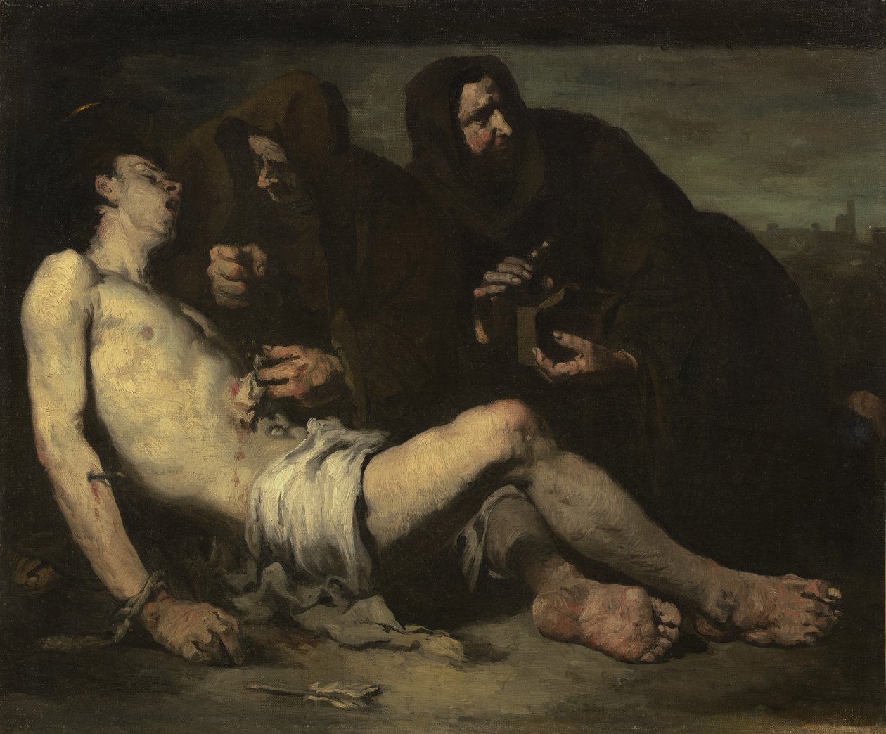 Svatý Šebestián, mučedník, kolem roku 1865 od Auguste Theodule Ribot