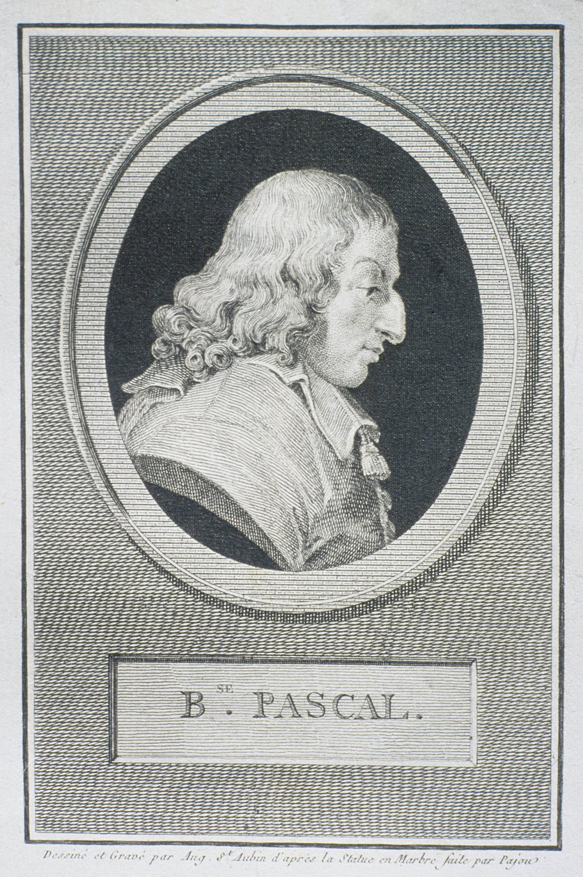 Blaise Pascal (1623–1662) od Augustin de Saint Aubin