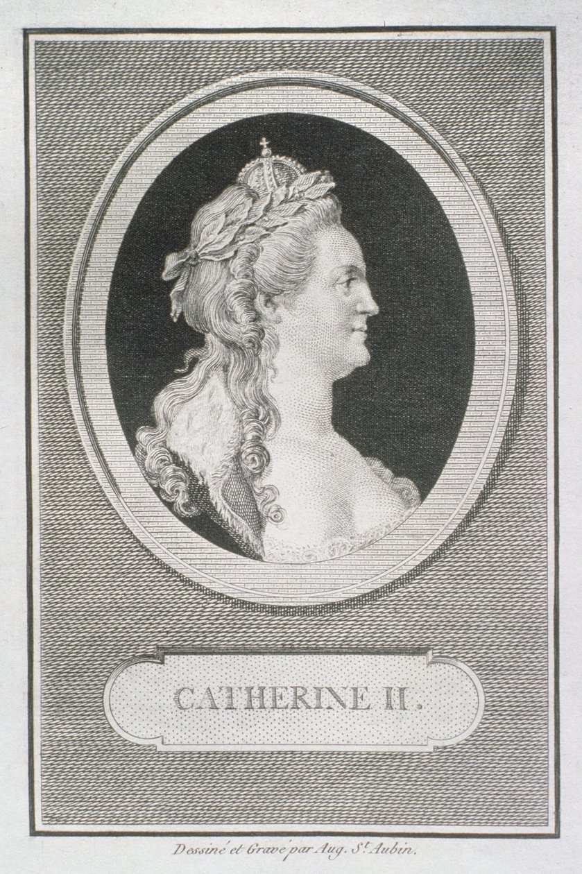 Kateřina II (1729-96) od Augustin de Saint Aubin